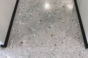 A hallway with DECORiTE screed finish